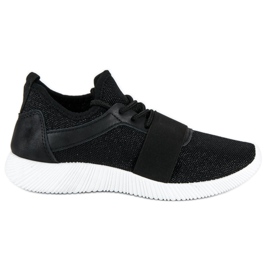 Sorte slip-on sko