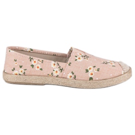 Vices Espadriller med skruestik til blomster lyserød