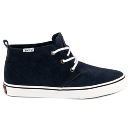 Andy Z Ankelsneakers i ruskind blå