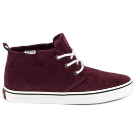 Andy Z Ankelsneakers i ruskind rød