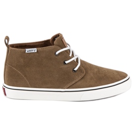 Andy Z Ankelsneakers i ruskind brun