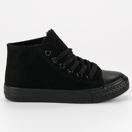 Bundet sneakers over ankelen sort