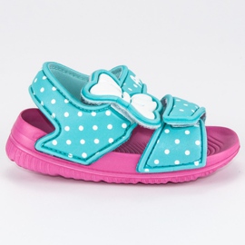 American Club Amerikanske polka-dot sandaler grøn