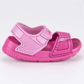American Club Velcro amerikanske sandaler lyserød