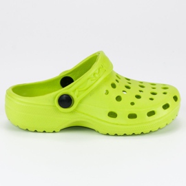 Grønne gummi flip-flops