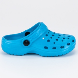 Blå gummi flip-flops