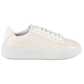 Hvide Snake Print Sneakers