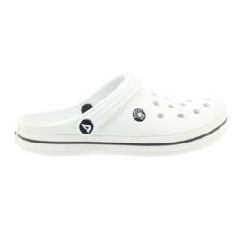 American Club Kroks klodsede hvide sandaler