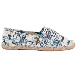 McKey Stilfulde espadriller hvid blå marine blå