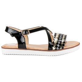 Vices Patent skruestik sandaler sort gul