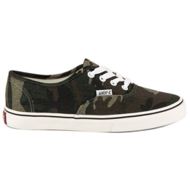 Andy Z Camo sneakers brun grøn