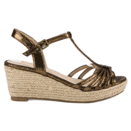 Corina Wedge espadrilles sandaler gul flerfarvet