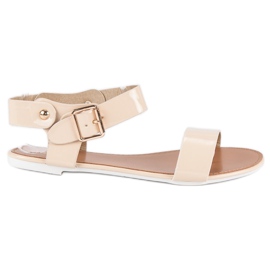 Vices Beige flade sandaler skruestik
