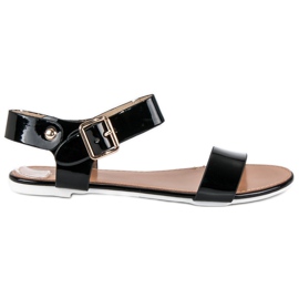 Vices Sorte sandaler med flade skruestik