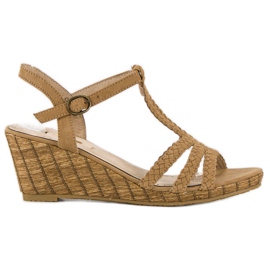 Corina Komfortable kilesandaler brun
