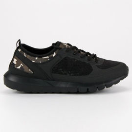 Camo slip-on sneakers sort