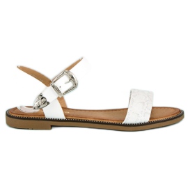 Nio Nio Komfortable flade sandaler hvid