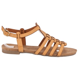 Komfortable sommersandaler brun