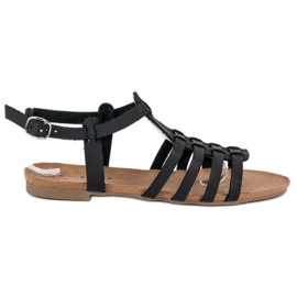Komfortable sommersandaler sort