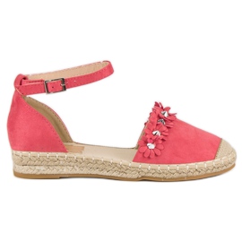 Koral espadriller rød