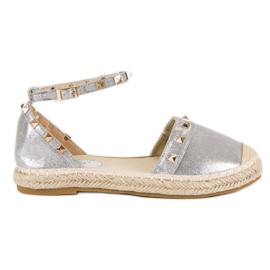 Fama Sølv espadrillesandaler grå