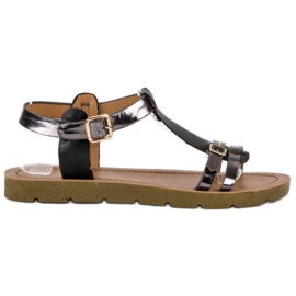 Komfortable sandaler med spænde sort