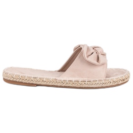 Espadriller i ruskind brun