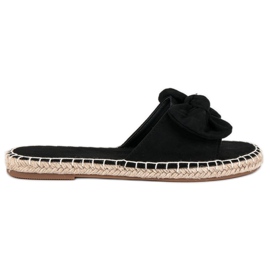 Espadriller i ruskind sort