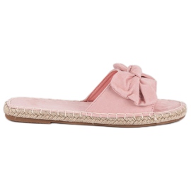 Espadriller i ruskind lyserød