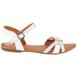 L. Day Hvide flade sandaler