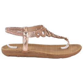 Abloom Elegante flip-flops med elastik lyserød