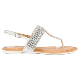 Sølv flip-flops grå