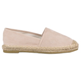 Bestelle Gennembrudte beige espadriller