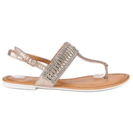 Gyldne flip-flops gylden
