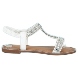 Juliet Elegante sandaler med elastik hvid