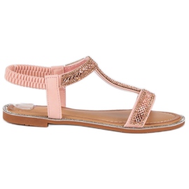 Juliet Elegante sandaler med viskelæder lyserød