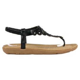 Abloom Elegante flip-flops med elastik sort