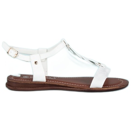 Super Mode Klassiske hvide sandaler
