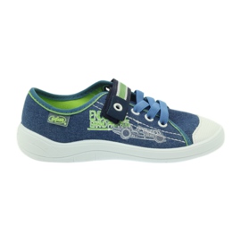 Hjemmesko af drengesneakers Befado 251x093 blå grøn marine blå