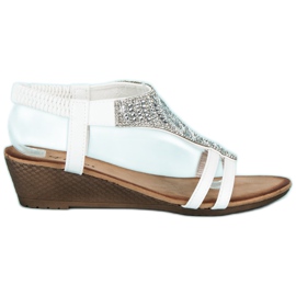 Flyfor Hvide sandaler med kile