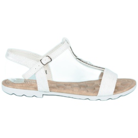 Hvide flade sandaler