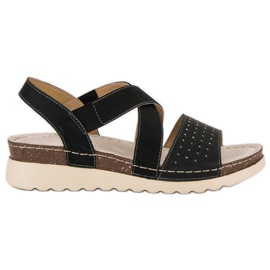 Slip-on vinceza sandaler sort