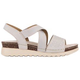 Slip-on vinceza sandaler brun grå flerfarvet