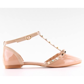 Ballerinas med pink studs DM29P pink lyserød