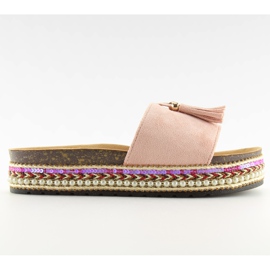 Pink espadrilles pink BV-413 pink lyserød