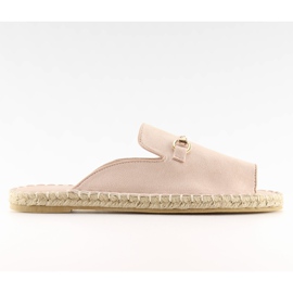 Espadryle åben tåbeige 99-3 Beige