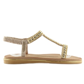 Dame gyldne sandaler S37-san LT.GOLD gylden