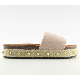 LS51 nellike beige espadrilles hjemmesko