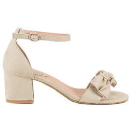 Nio Nio Beige højhælede sandaler