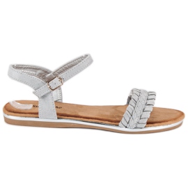 Super Me Ruskinds flade sandaler grå